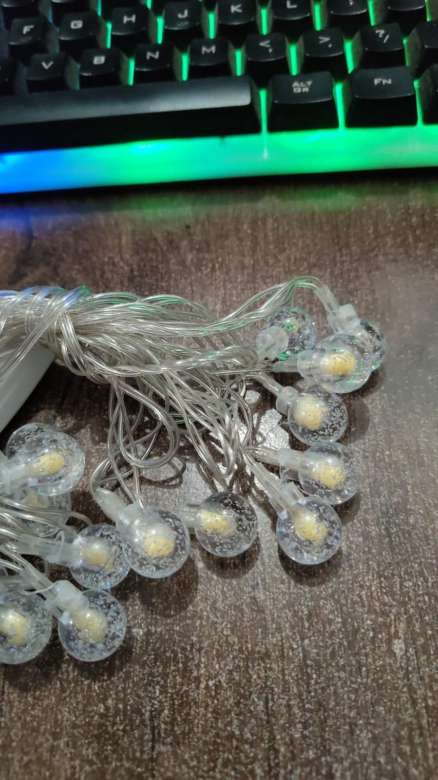 GlowGlobe™ – Warm White LED Ball String Lights