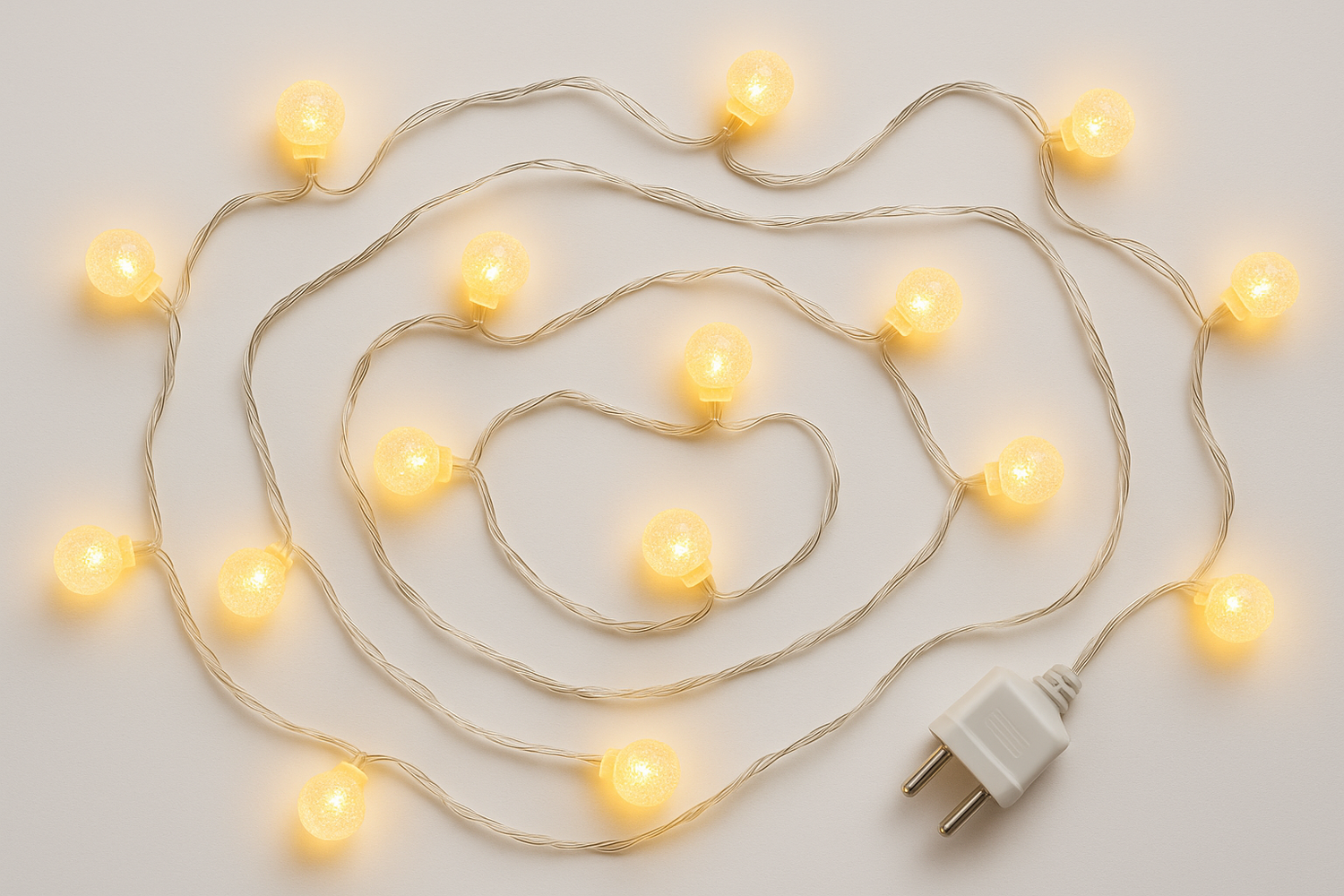 16 LED Crystal Ball String Lights - Product Shot