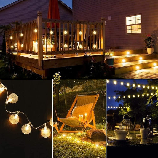 GlowGlobe™ – Warm White LED Ball String Lights