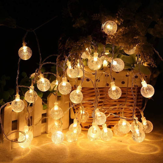 GlowGlobe™ – Warm White LED Ball String Lights